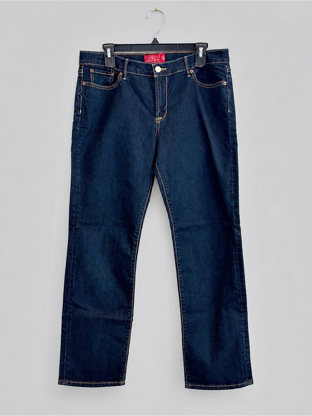 Lucky Brand Sweet N Straight Jeans 16/33 Ankle Dark Wash Stretch Straight Leg